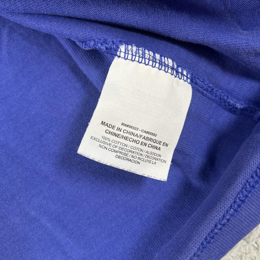 Nike Shirt Mens 2XL Blue Black 3/4 Sleeve Raglan Colorblock Swoosh Tee Logo - Picture 5 of 16